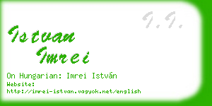 istvan imrei business card